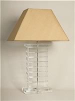 ALEXANDERS 41CM PERTH CRYSTAL OBLONG LAMP